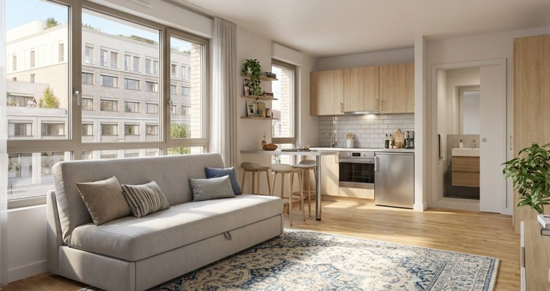 Achat / Vente programme immobilier neuf Bordeaux résidence étudiante quartier de la Bastide (33000) - Réf. 13845