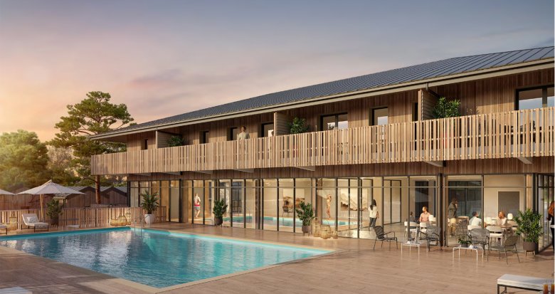 Achat / Vente programme immobilier neuf Lacanau résidence de tourisme à 1.5km de la plage (33680) - Réf. 12670