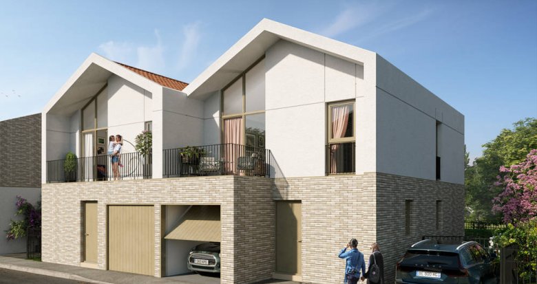 Achat / Vente programme immobilier neuf Mérignac villas à 200m du tram Frères Robinson (33700) - Réf. 8190